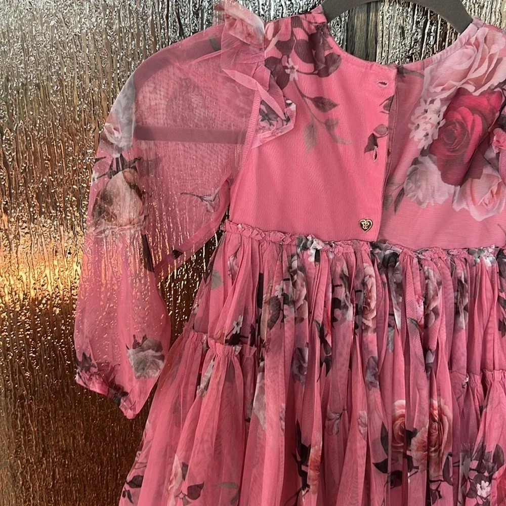 Ted Baker Valentina Floral Print Tulle Dress size 3t - Picture 13 of 13